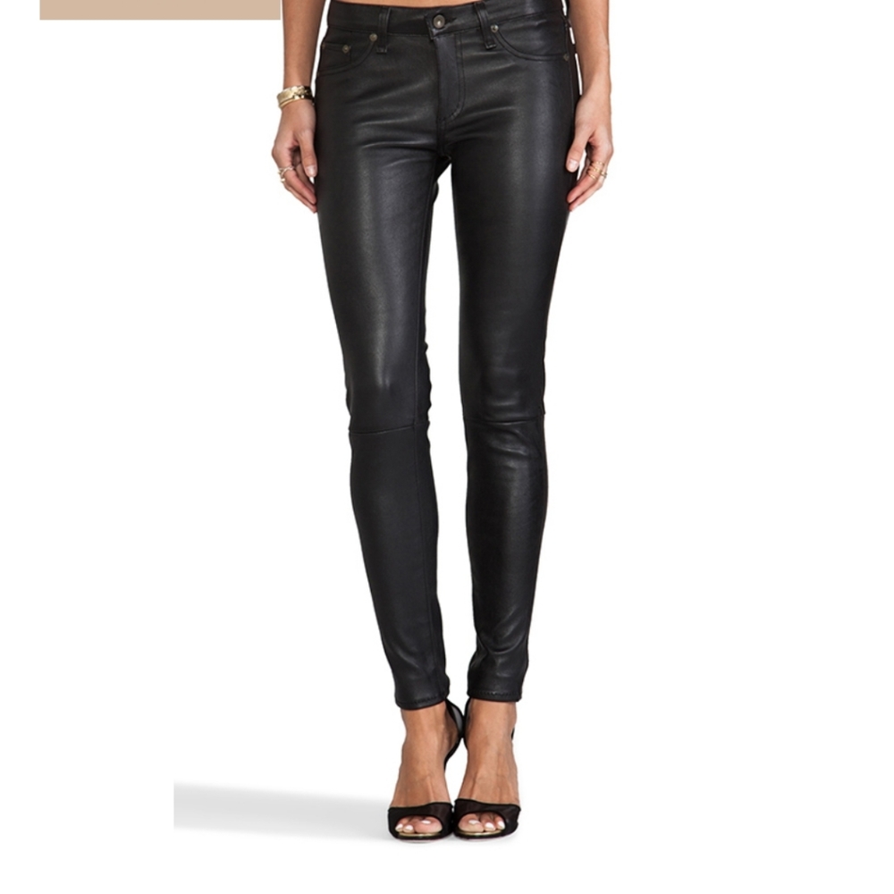 Rag & Bone 100% Lamb Leather Pants 28